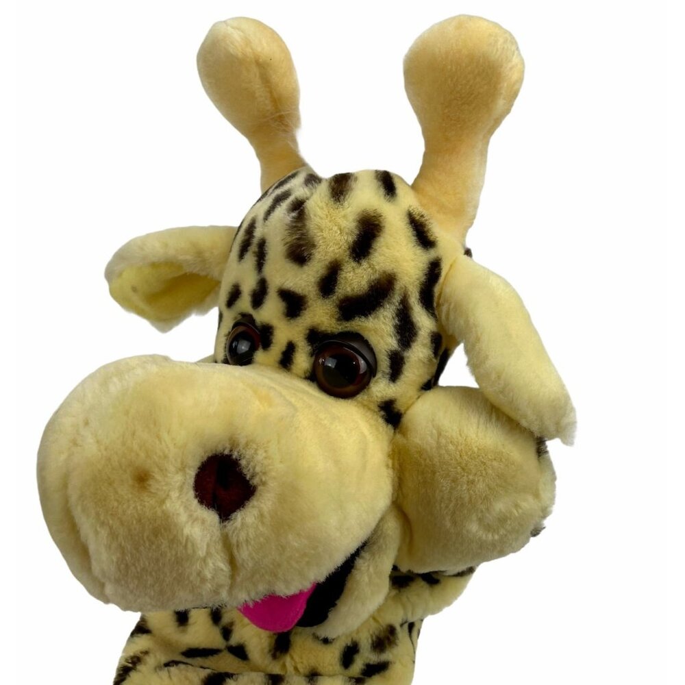 24K Polar Puff Giraffe Hand Puppet 15" Pretend‎ Play Visual Aid